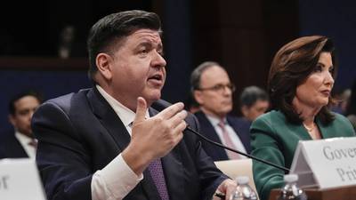 Pritzker defends Illinois’ immigration laws in theatrical congressional hearing