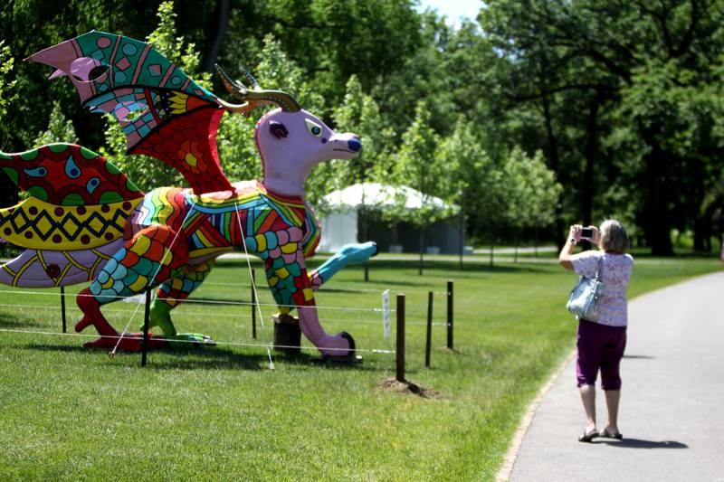 “Alebrijes: Creatures of a Dream World,” the Cantigny Park outdoor art exhibit featuring dozens of imaginary creatures inspired by Mexican folklore is on display through October in Wheaton.