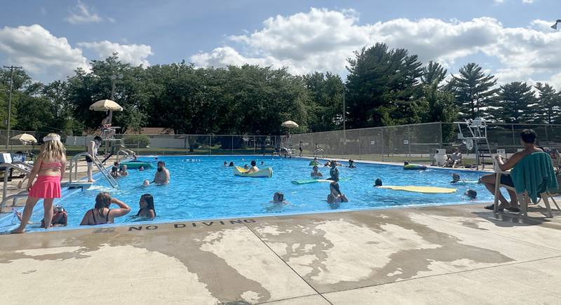 Kids swim in Alexander Park pool on Friday, June 20, 2025 in Princeton.