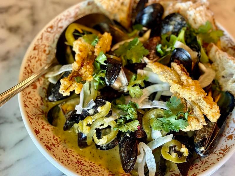 The James in Geneva is known for its eclectic steakhouse menu featuring a variety of flavors and items to enjoy.