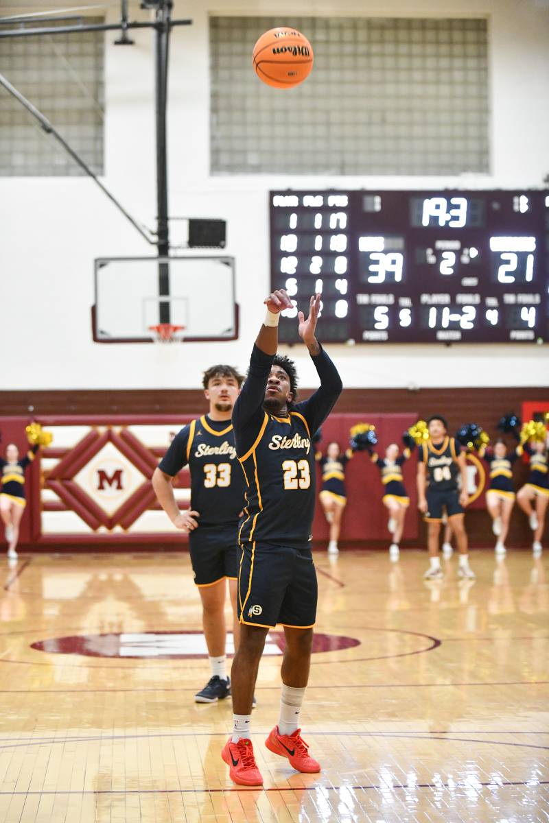 Sterling's Kaedon Phillips shoots a free throw during the Golden Warriors' 85-50 loss to Kankakee in the IHSA Class 3A Morris Regional championship on Friday, Feb. 28.