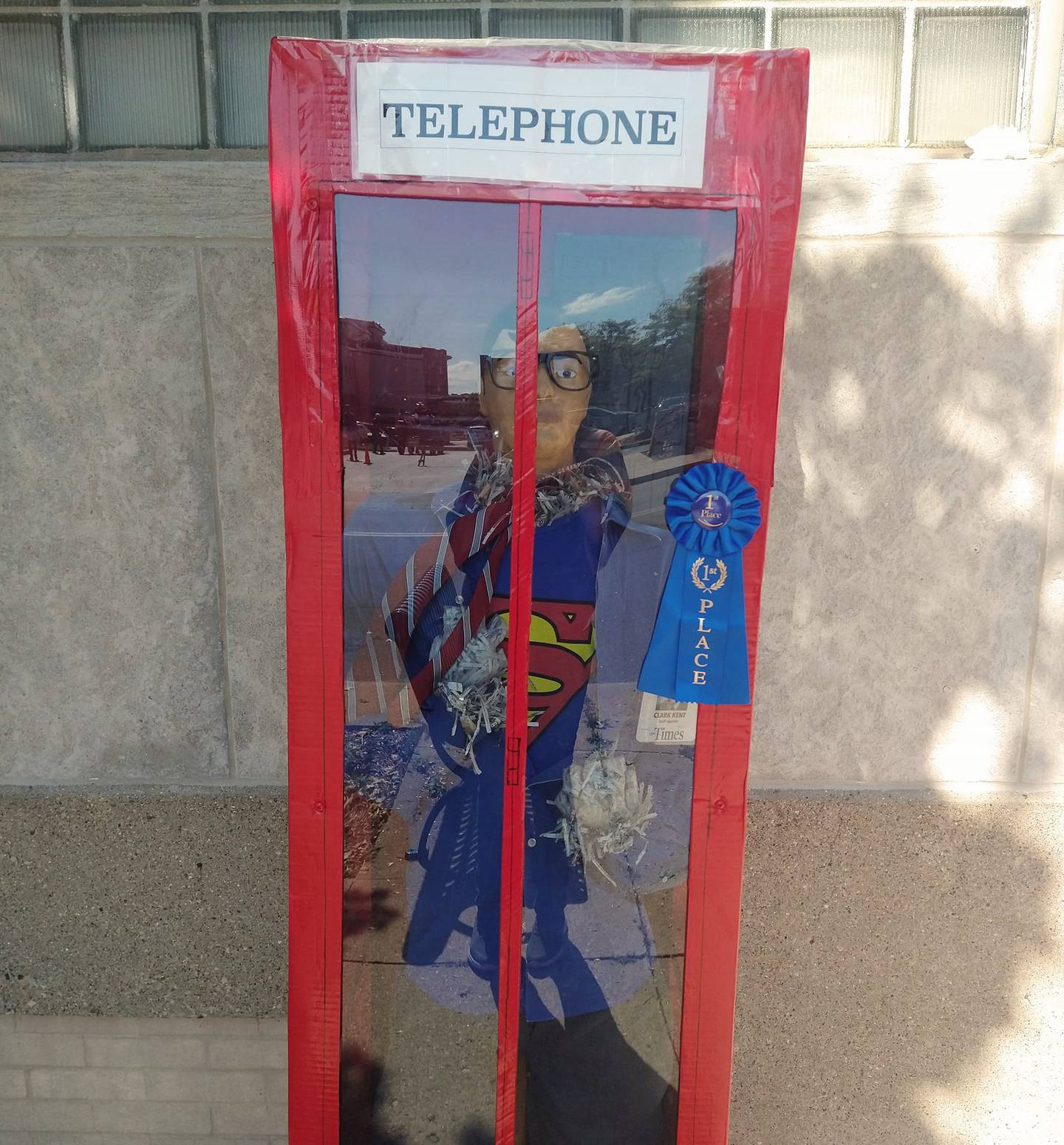 The Times Newspaper's Clark Kent/Superman scarecrow received the top prize in the business category at Ottawa's Scarecrow Festival on Saturday, Sept. 24, 2022.