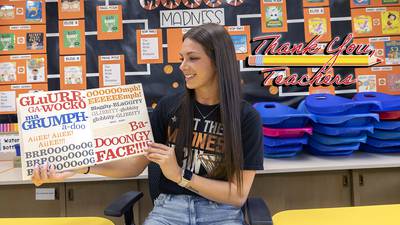 Dixon teacher combines books, basketball in special March Madness tradition at Jefferson Elementary