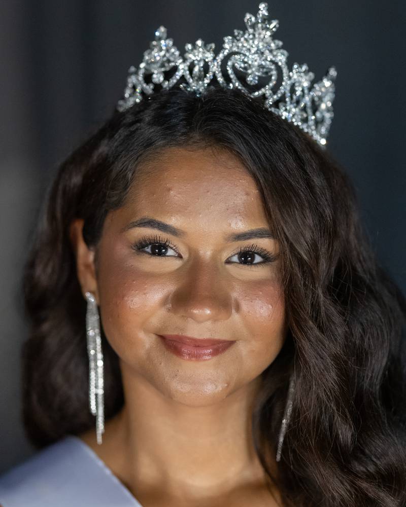 Crystal Garcia poses for a portrait after winning the title of 2025 Mendota Sweet Corn Queen on August 8, 2025 in Mendota.