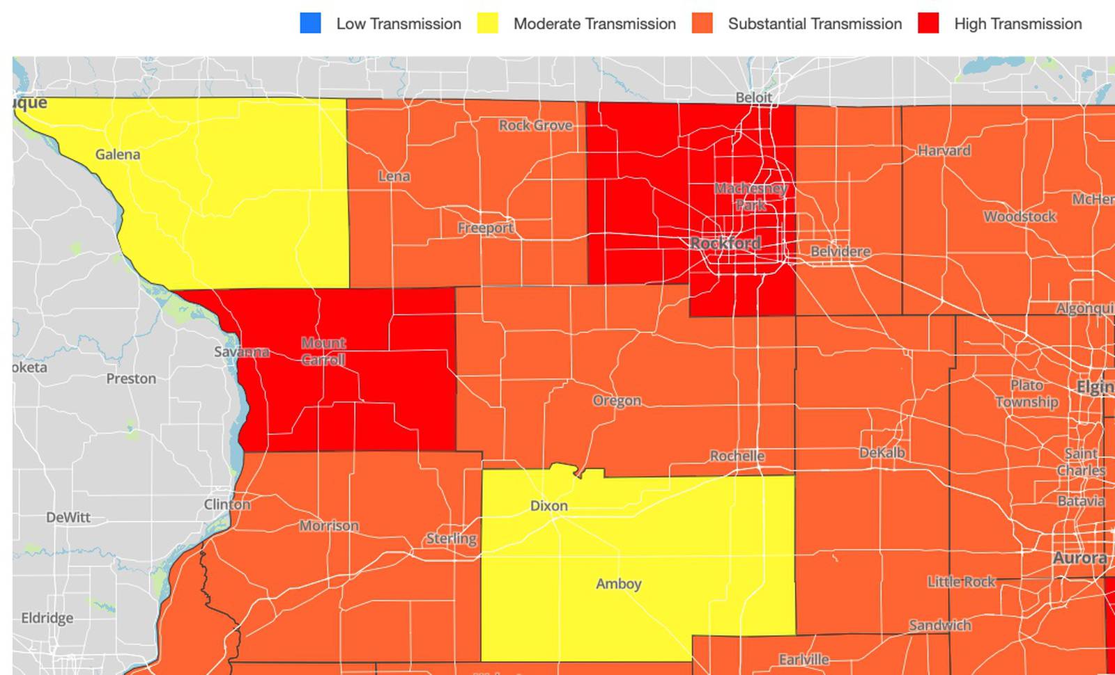 Lee County’s transmission rate stays at moderate Shaw Local