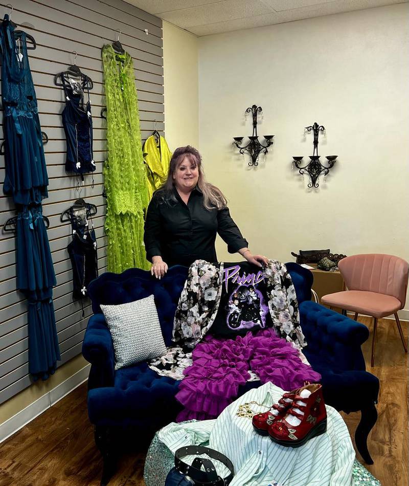 Owner Brenda Morris stands inside her store, Boots and Boujee Boutique at 3512 E. Lincolnway in Sterling, Illinois.