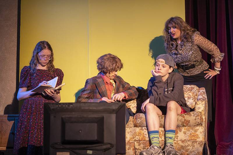 Cast members in Dixon High School’s rendition of “Matilda” rehearse Tuesday, April 15, 2026. Show dates will be April 17 and 18 at 7pm and April 19 at 2pm. Performances will be held at the James A. Wiltz Auditorium on the campus of DHS.