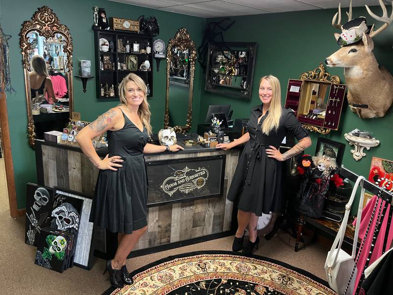 Karli Sarver and Haley Burch recently opened Chaos and Curiosities at 1822 Fourth St., in downtown Peru, which sells a variety of items from vintage taxidermy to handmade jewelry.