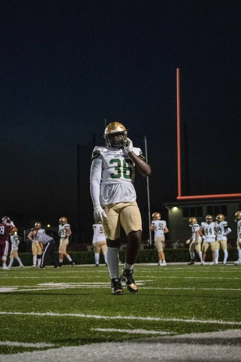 St. Patrick defensive lineman David Folorunsho, who was raised in Nigeria, is now a four-star prospect and one of the top-ranked juniors in the country.