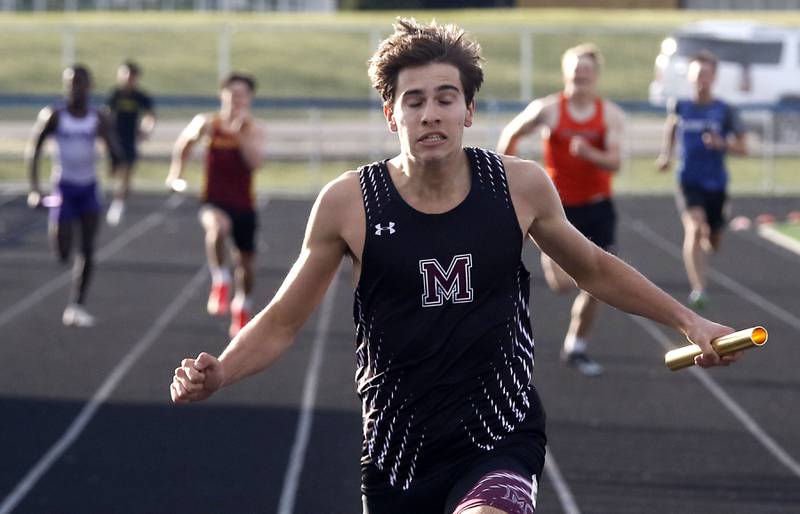 Plano’s Jayden Balingit Lumba wins the long jump during the Kishwaukee River Conference Boys Track and Field Meet on Tuesday, May 12, 2026, at Johnsburg High School.