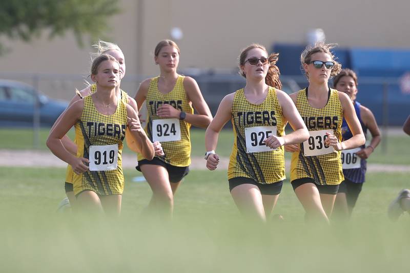 Joliet West runners take off in the Joliet West Cross Country Dual Meet against Joliet Central on Monday, Aug. 28, 2023 in Joliet.