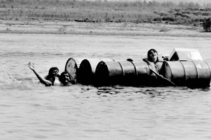 The Anything That Floats races were held from 1978-1986 each year in Peru. Contestants received a free case of Old Style beer upon entering. The rules were simple. To enter, participants needed to build a raft less than 50 feet in length and each person had to have a life jacket on board whether you wore it or not. A rope had to be attached to the raft for towing. Rafts were made from styrofoam, inter tubes or barrels. A minimum of two paddles were required on the float. Rafts were launched at the Starved Rock Boat Ramp and finished at the Peru boat launch area. Overtime, the event grew and got to big and out of control that organizers had to scrap it. This photo was found in the La Salle NewsTribune archives.