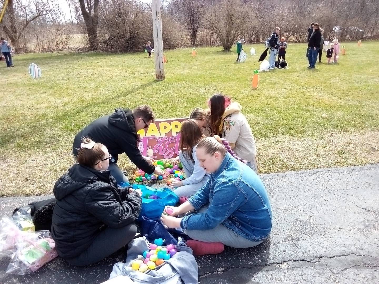 Dozens of families participate Saturday, March 28, 2026, in Algonquin Scout's Troop #152's 5th annual Special Needs Easter Egg Hunt.