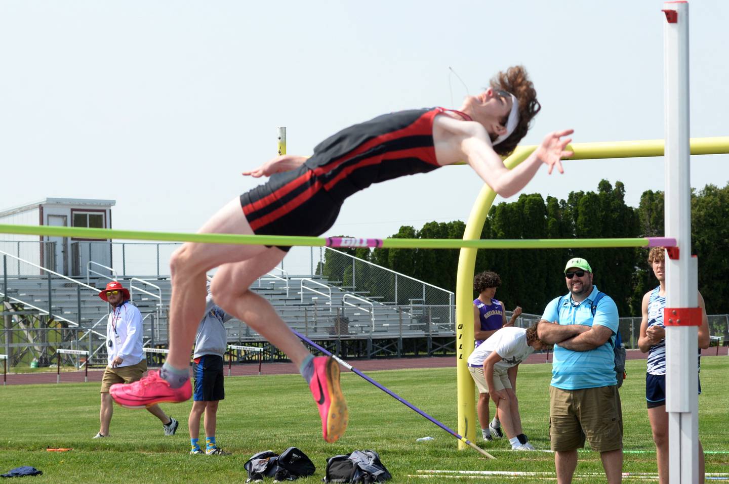 Forreston-Polo's  Michael Taylor high jumps at the1A Rockridge Sectional on Friday, May 19.