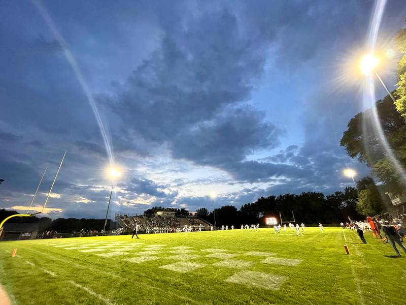 Richmond-Burton’s Rockets faced off against Marian Central’s Hurricanes in week one of varsity football at George Harding Field on the campus of Marian Central High School in Woodstock on Friday, August 29, 2025.