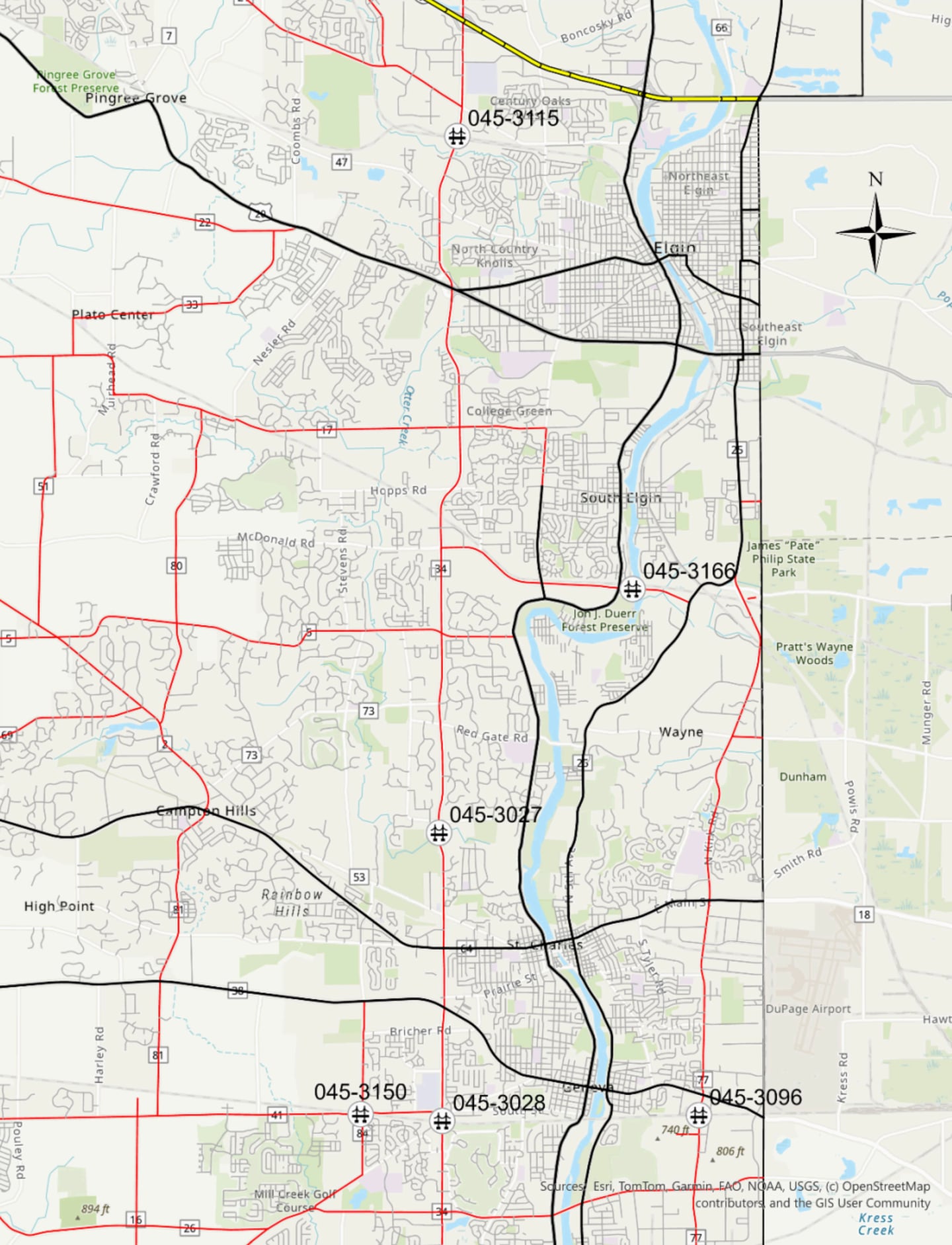Bridge inspections at several locations are being undertaken by the Kane County Division of Transportation from April 13 – April 17.