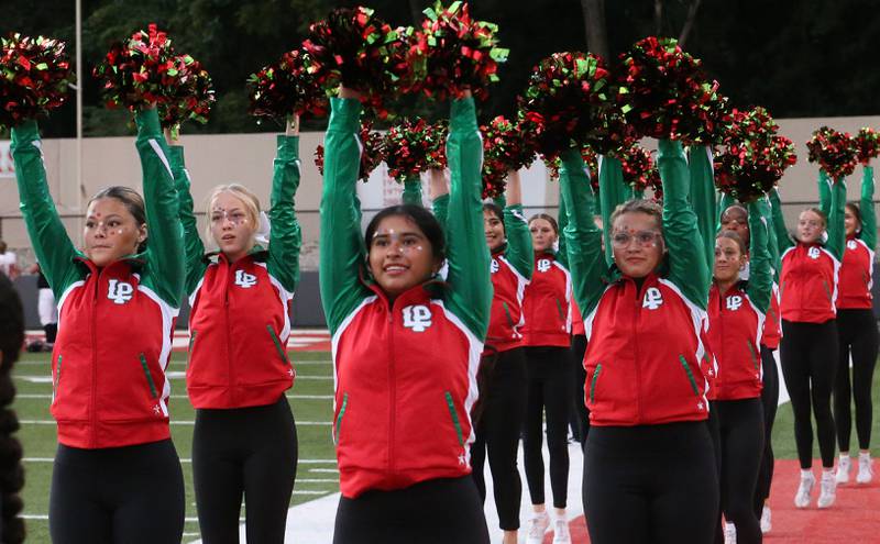 L-P cheerleaders perform on Friday, Sept. 5, 2025 at Howard Fellows Stadium.