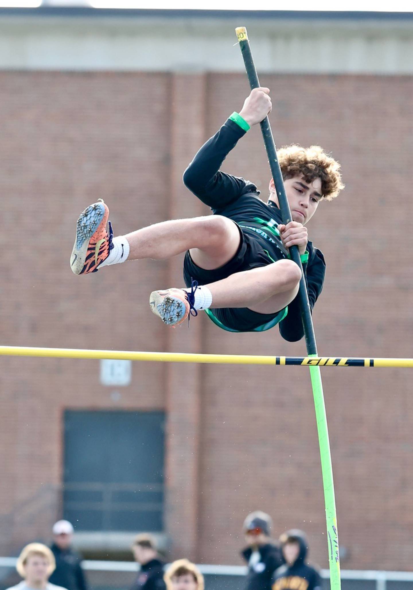 Rock Falls' Josiah Tarbill clears the pole vault in Monday's Ferris Invite at Princeton.