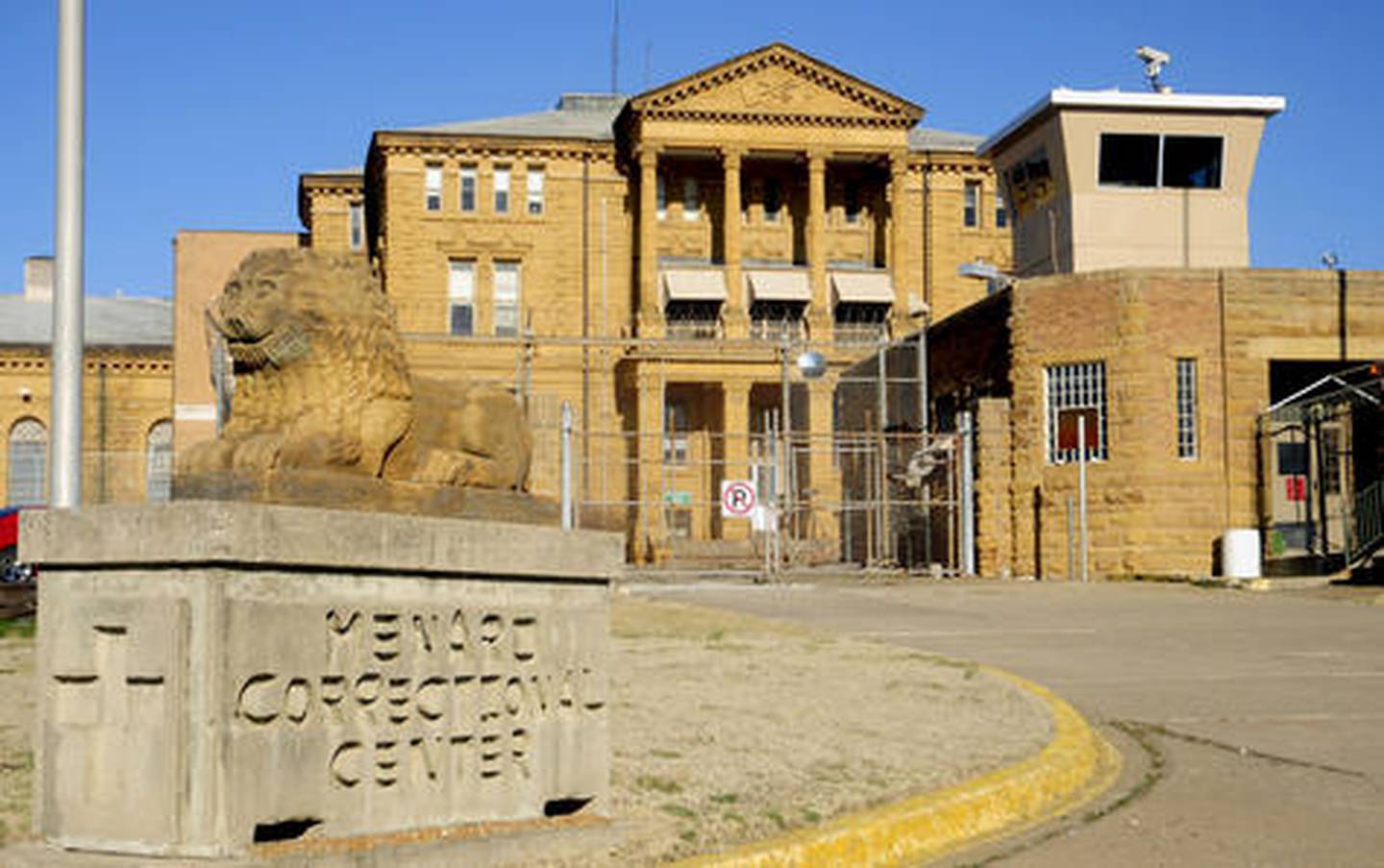 FILE - This Feb. 5, 2013 file photo shows the Menard Correctional Center in Chester, Ill. Authorities say the death of a 35-year-old inmate at the prison Tuesday night, March 26, 2013, is suspicious. It the third suspicious death at the prison since Jan. 31. (AP Photo/The Southern, Paul Newton, File)