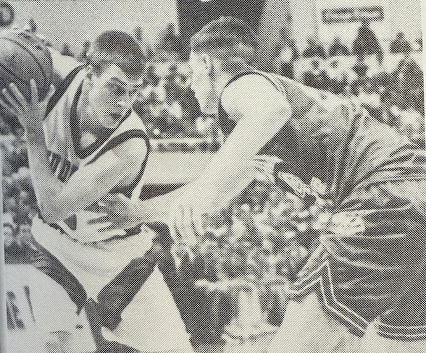 Eric Bryant was the senior point guard for his dad's Hustlin' Hall Red Devils' state runner-up in 1996-97