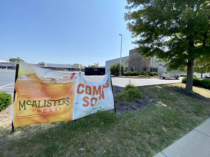 A sign reads "Coming soon" for Mississippi-based McAlister's Deli at 1602 Sycamore Road, DeKalb, on Aug. 24, 2024. The deli is expected to open in early October 2024, said its owner.