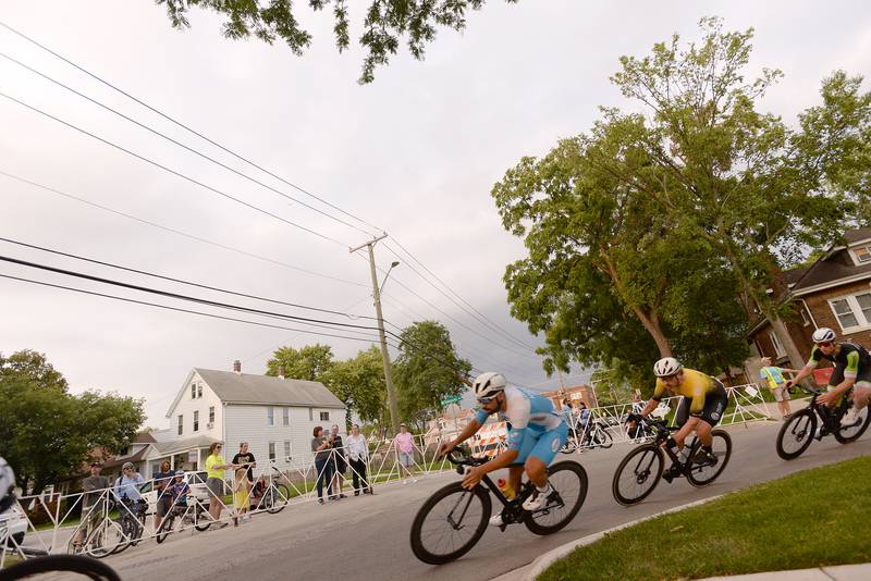 Pro Men racers compete in the Cycle Brookfield Criterium on Wednesday, July 24, 2024.