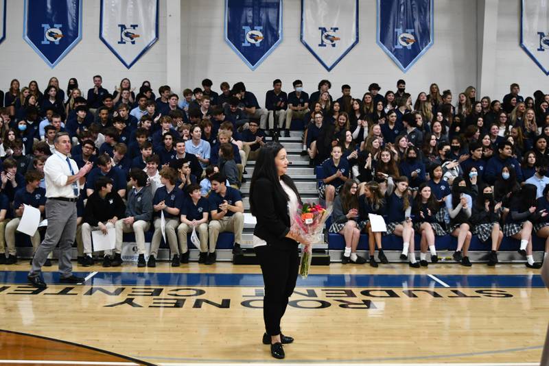 Amelia García and the all-school assembly at Nazareth Academy - Golden Apple