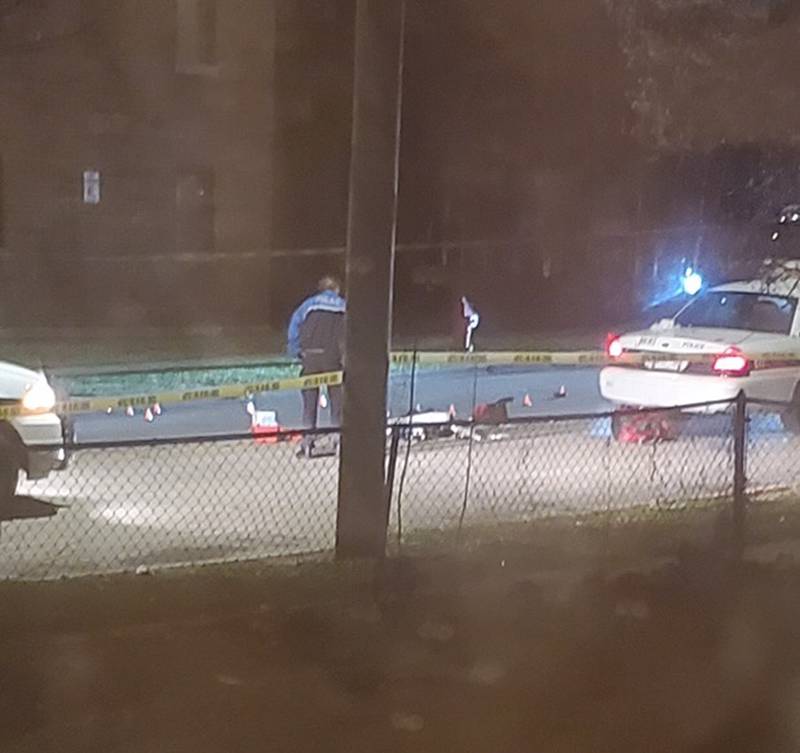 Cellphone photo of an officer at the scene of a man who was fatally shot by Joliet police on Tuesday, Dec. 23, 2020, in the 800 block of Second Avenue. Will-Grundy Major Crimes Task Force is investigating the incident.