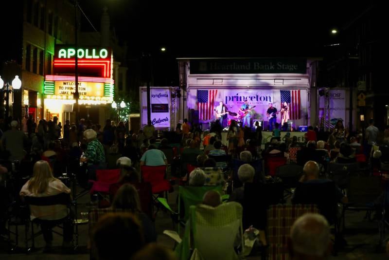 A large crowd was on hand to enjoy the first Summer Main Street Concert in Downtown Princeton.