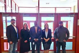 Will County superintendent reviews new reinforced security windows at Bolingbrook H.S. 