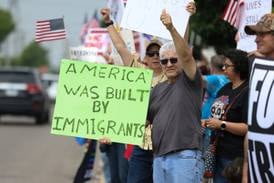 ‘In America, power belongs to the people’ -  Large crowds come out for Joliet No Kings Day protest
