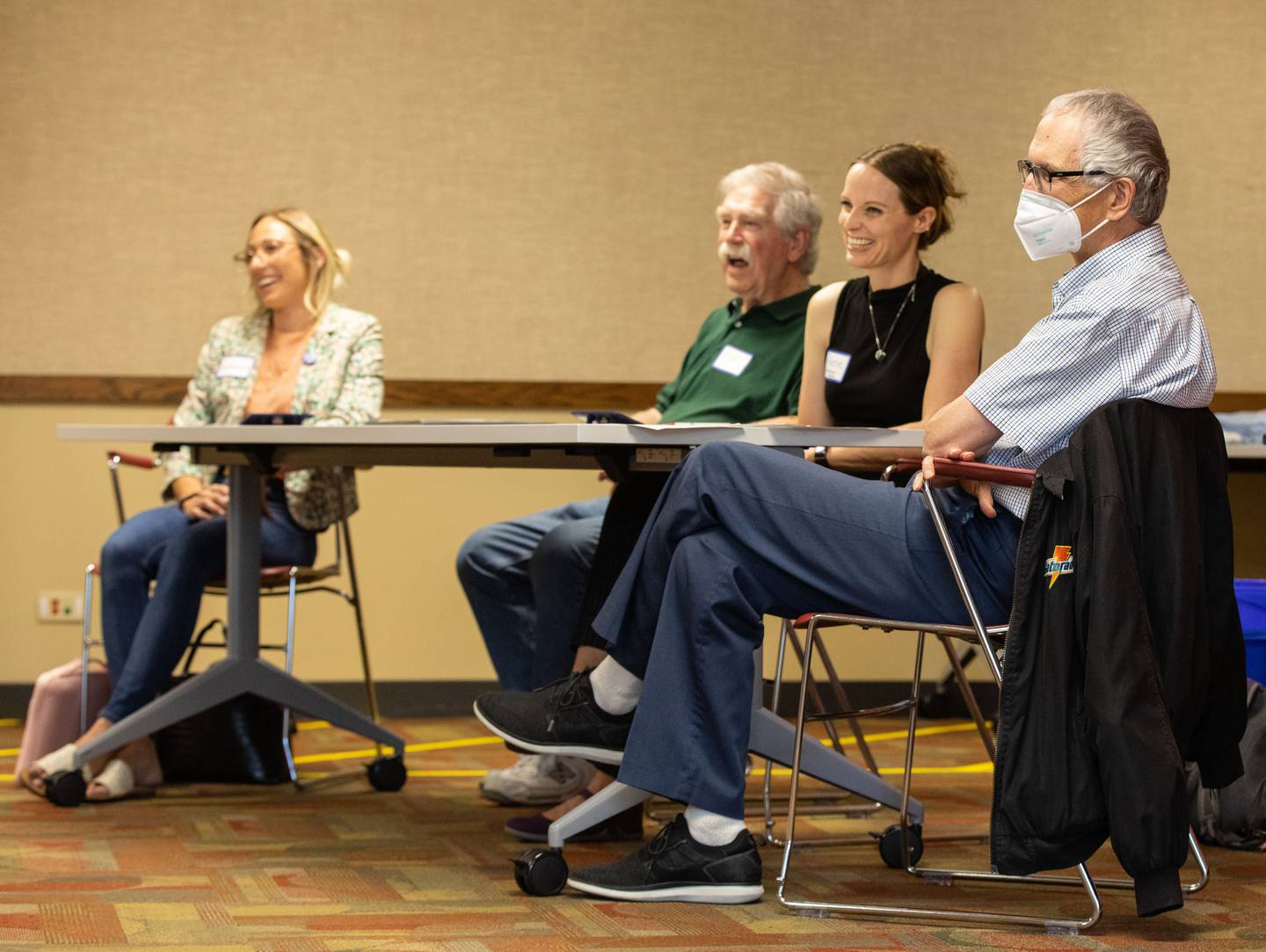 The Town Hall with Congressman Bill Foster’s panel with members from Indivisible, and Moms Demand Action at the Crystal Lake Public Library on Sunday, July 30, 2023.