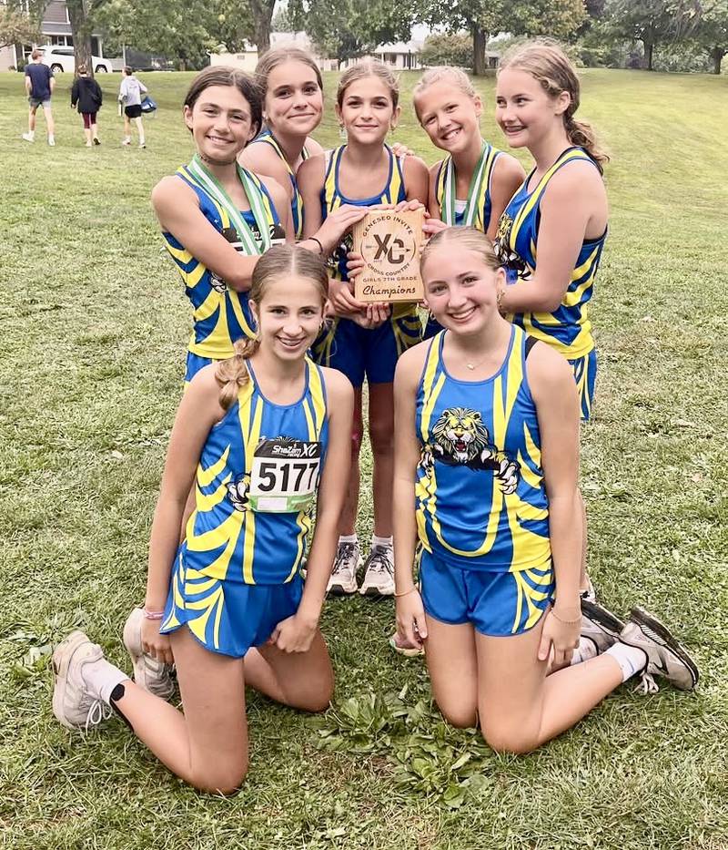 The Princeton Logan 7th grade cross country team won the recent Geneseo Invite. it is the third straight year that Logan has won a grade level. Team members are Briinuh DePauw, Kara Otley, Elyse Lambert, Evelyn Brown, Hattie Dye, Maycie Munson and Avery May.