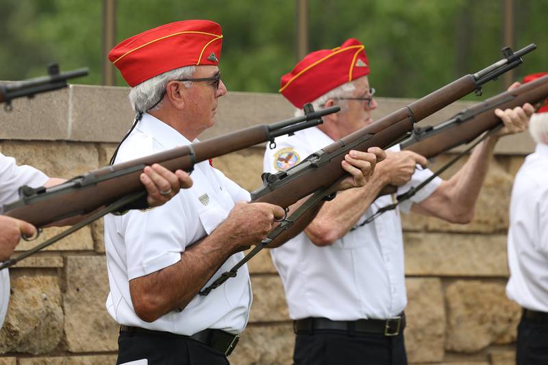 The ALNC Memorial Squad does a 21-gun salute at the National Cemetery Administration 50th Anniversary ceremony at the Abraham Lincoln National Cemetery in Elwood on Saturday, July 29.