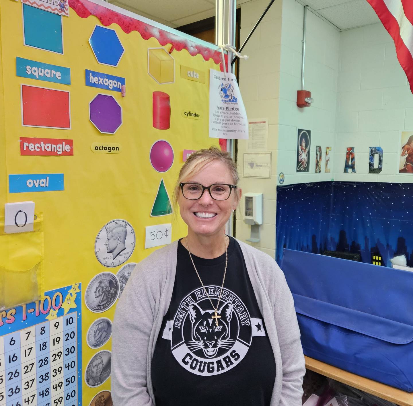 Erin Gurule, a Navy veteran, is a paraprofessional at Edna Keith Elementary School in Joliet.