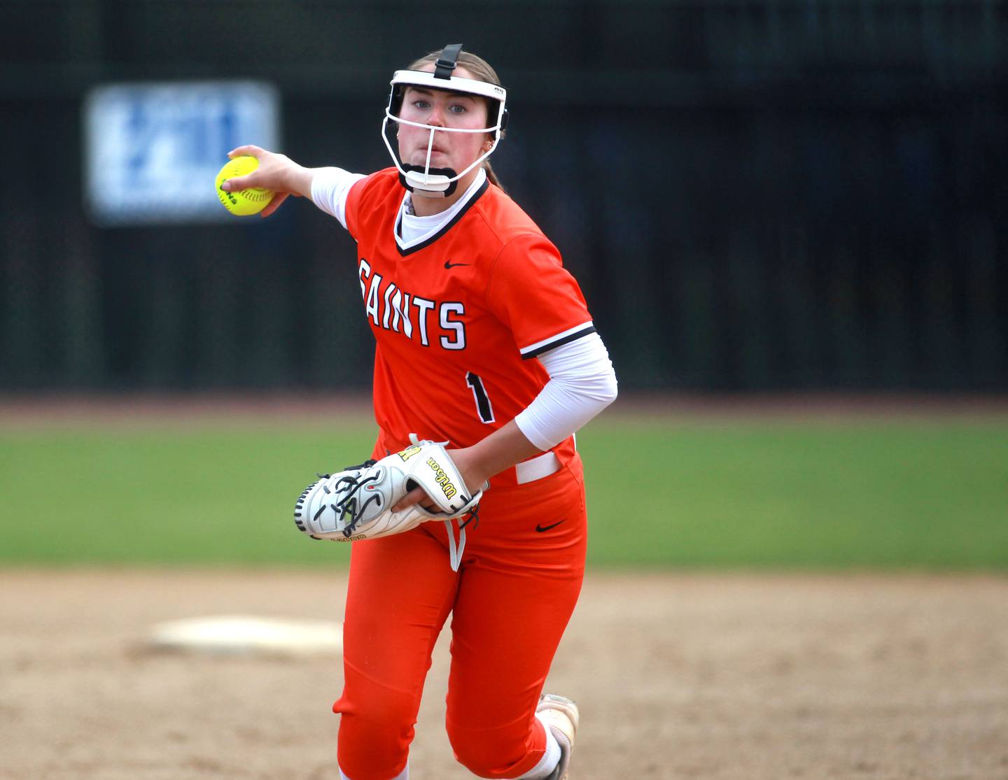 St. Charles East's Makayla Van Dinther pitches during a game against St. Charles North on Friday, April 25, 2025 at St. Charles North.