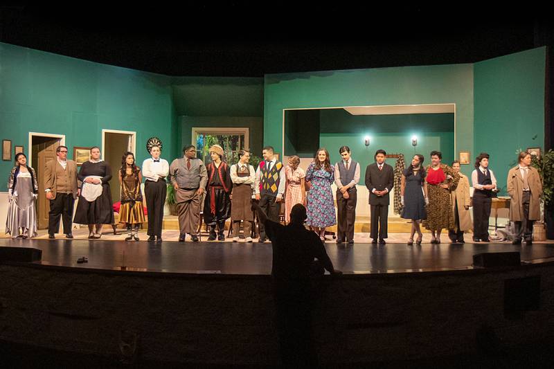 Director Tim Schlegel gives pointers on the final bow Wednesday, Oct. 26, 2022 at the end of rehearsal.