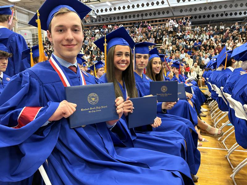 Glenbard South High School held its graduation ceremony on Thursday, May 22, 2025 at the school in Glen Ellyn.