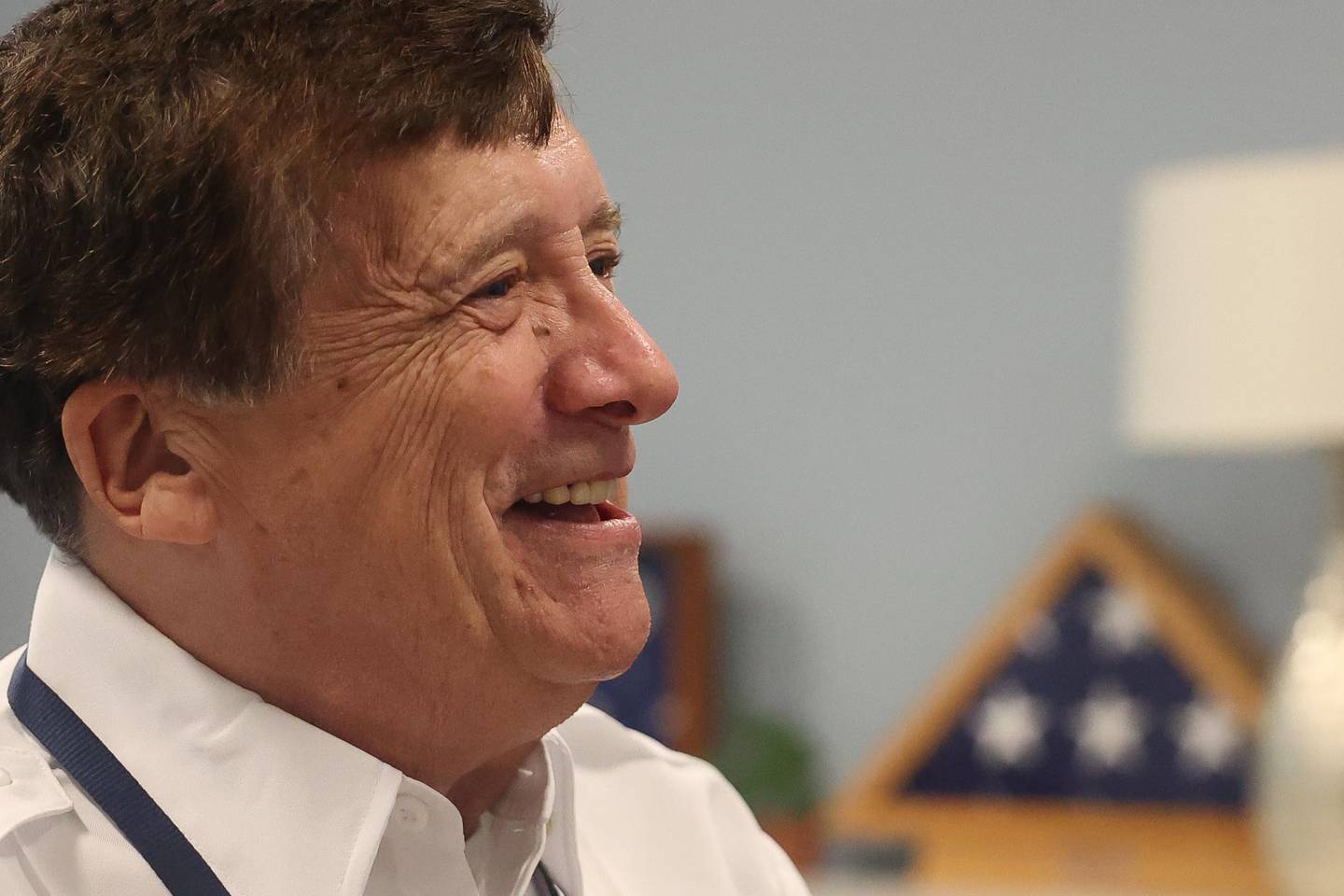 Skip Hoechbauer, veteran of the US Army, smiles as he talks about his passion for volunteer work on Wednesday, August 14, 2024 in Joliet.