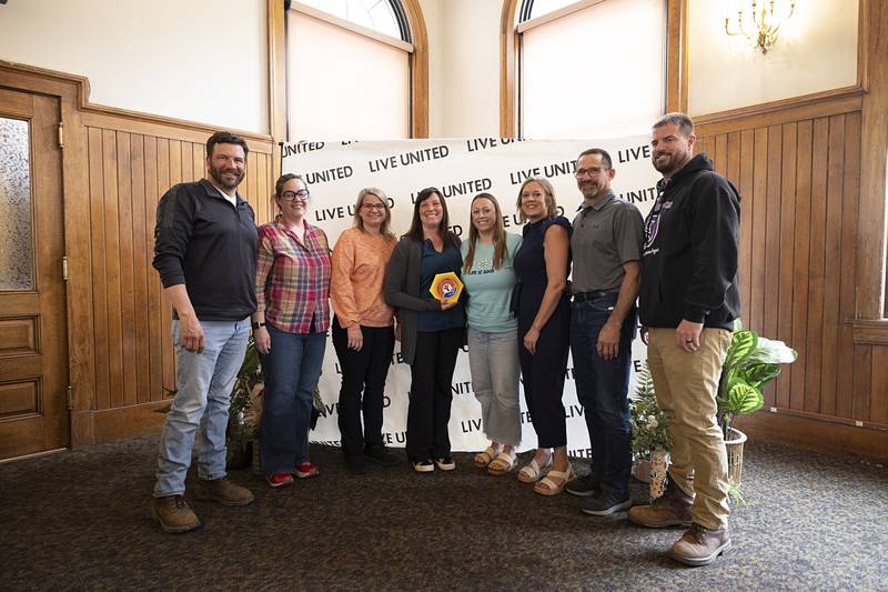 Representatives from the city of Dixon received the Employee Excellence award Tuesday, May 12, 2026, during the United Way of Lee County 2025 campaign celebration.