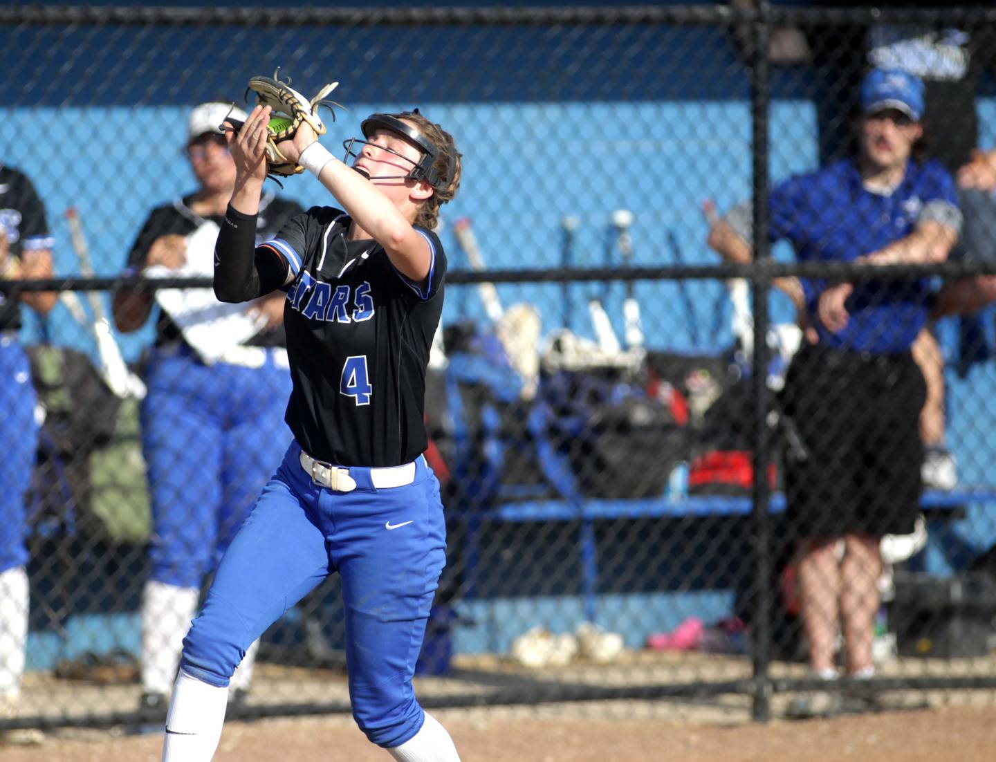 St. Charles North’s Julia Larson makes a catch in the infield during a Class 4A St. Charles North Sectional final against Lake Park on Friday, June 2, 2023.