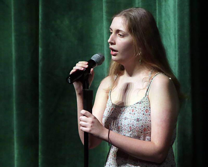 Ottawa Township High School student Molly Ewen sings a solo during the 48th annual Fine Arts Festival on Thursday, March 17, 2022 at Ottawa High School.