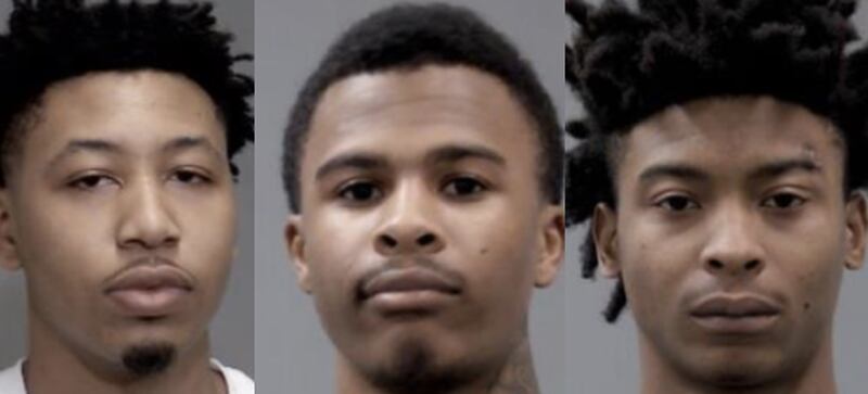 Derrion Blankenship (left), Tyqureius Morgan and Jarod Page.