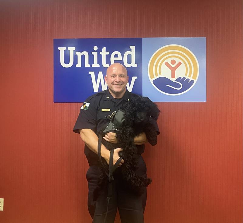 United Way of Eastern Illinois launched its annual fall campaign Monday in the hopes of raising $245,000. Heading the campaign is Ottawa Police Chief Brent Roalson and K9 Rookie.
