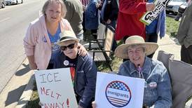 Hundreds turn out for protest against ICE in Wheaton