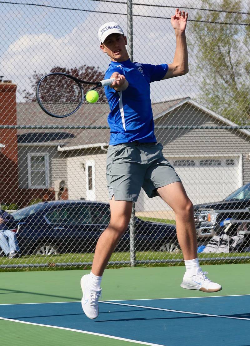 Princeton's Tyson Phillips makes a return against Coal City Monday. The Tigers won 5-0 to improve to 10-0.