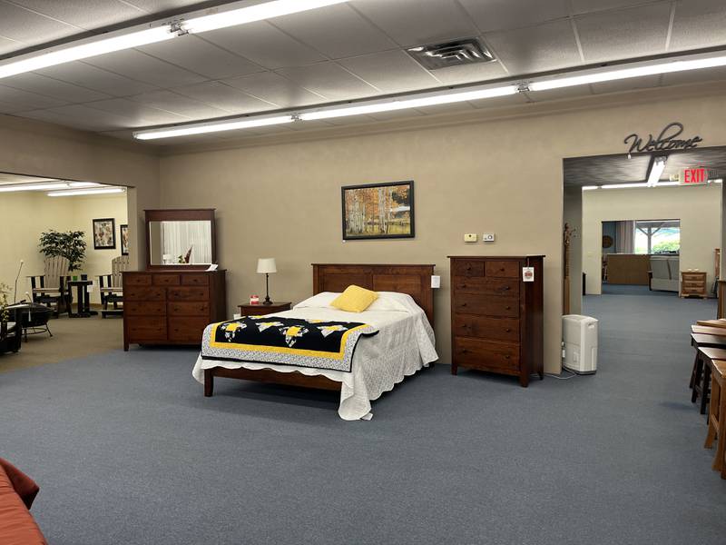 At the showroom, Tegeler’s Amish Furniture has devoted the most space to the bedroom and dining sets as they’re the most popular, Sales Associate Sonia Schroeder said in an interview with Shaw Local.