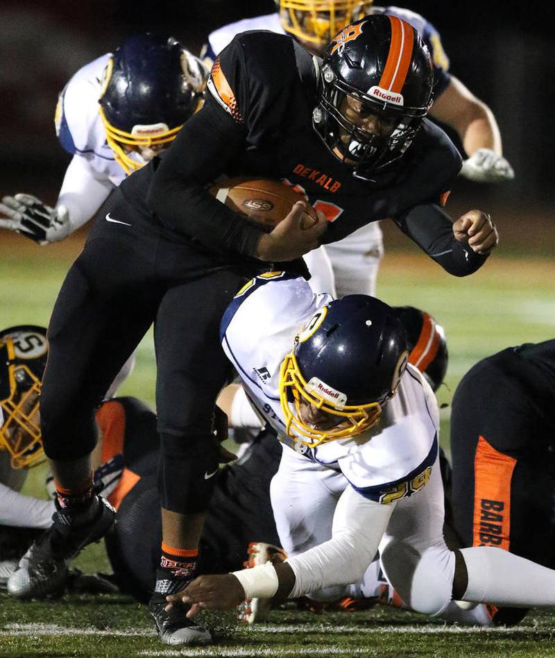 Prep football DeKalb lights go out before Sterling wins in 2OT in wild