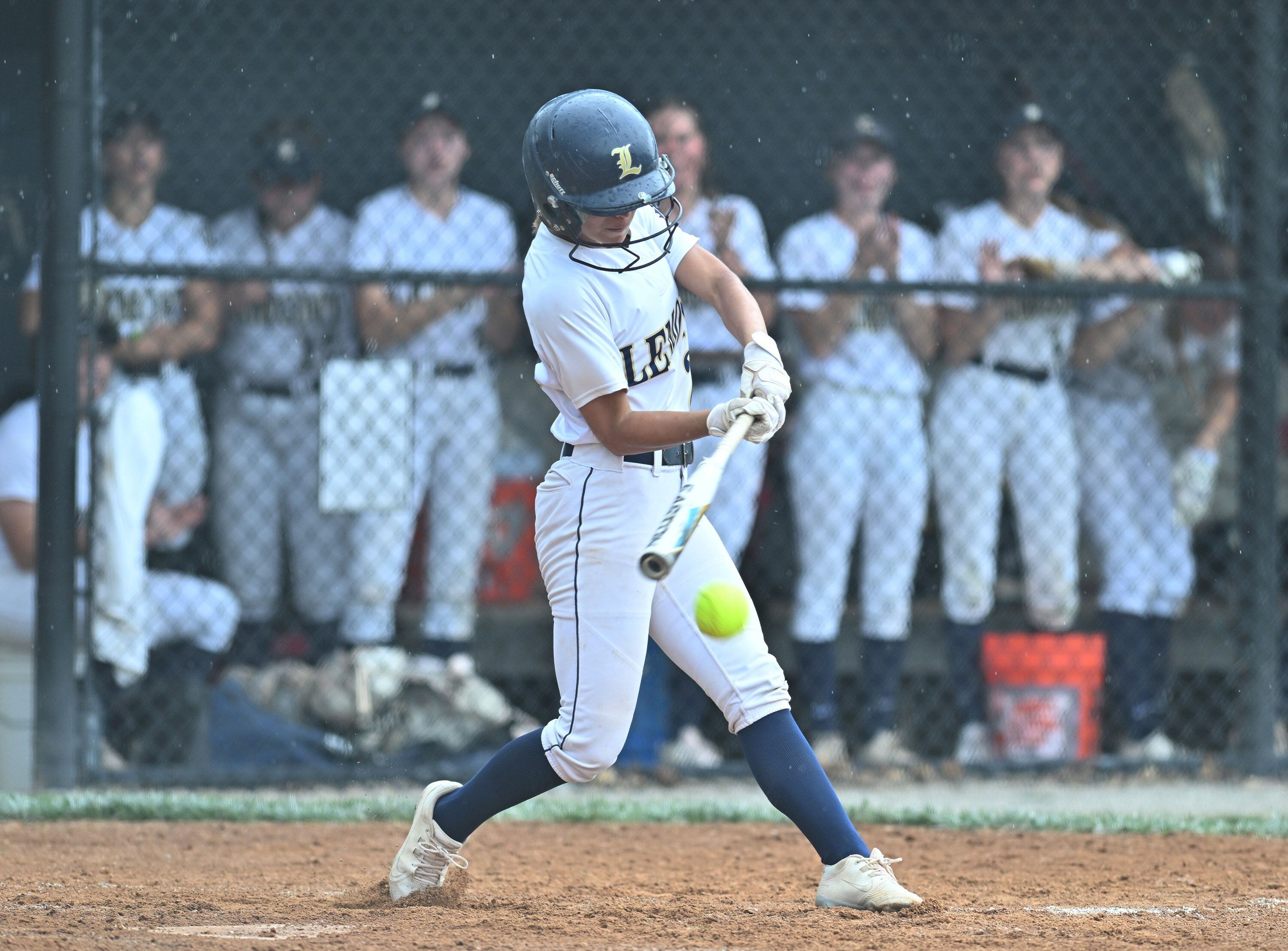 Lemont's Frankie Rita swings at a pitch during the Lemont Class 3A sectional semifinal game against Joliet Catholic Academy on Wednesday.