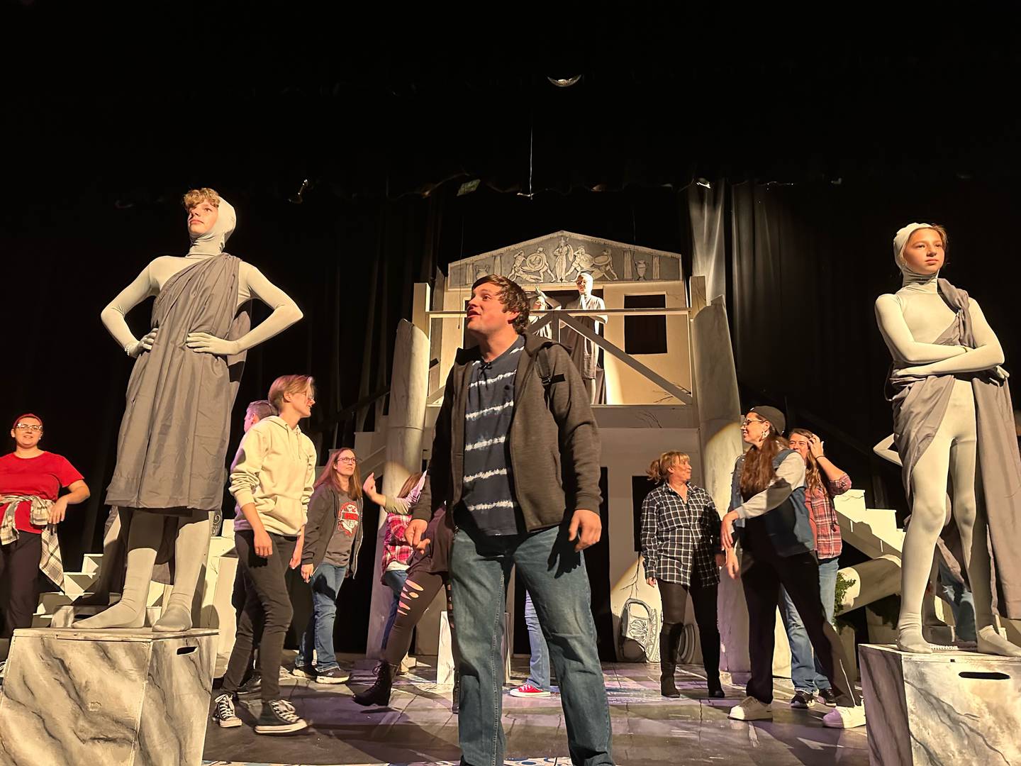 The Yorkville School District staff performance is put together by 47 cast members, 14 students, and 12 behind-the-scenes set-builders, costume makers, and tech experts, working together to capture the magic of the performance.